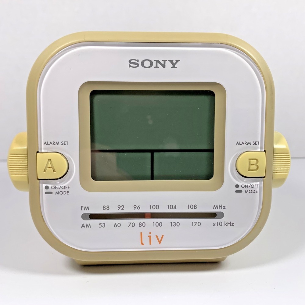 Sony Dream Machine Liv Dual Alarm Digital Clock-Radio ICF-C180 AM/FM Beige-White - Picture 4 of 13